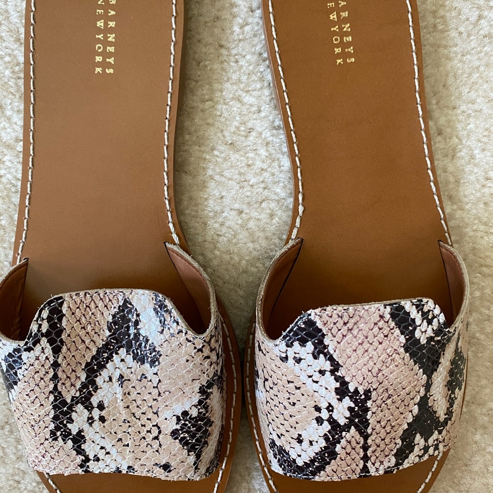 Barney’s Snake Tanya Tan Sandals NWT Size 7